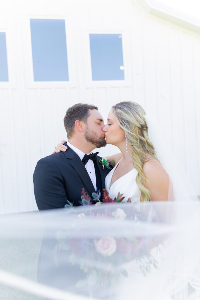 Bride and groom veil photo outdoors taken by cecilly elaine photography